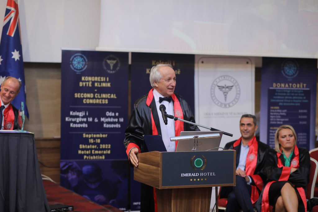 Fjalimi i Kryetarit të Kolegjit të Kirurgëve të Kosovës në Ceremoninë e Hapjes së Kongresit të Dytë Klinik